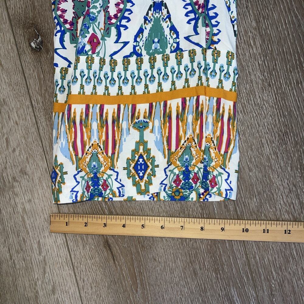 Christian Siriano 2 Piece Resort Set Pull On Pants Crop Blouse Aztec Travel NEW - Picture 3 of 13